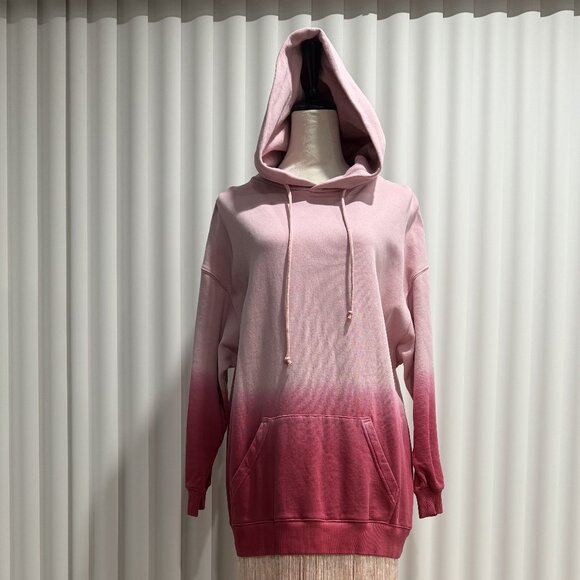 TWINSET MILANO Oversized  SWEATSHIRT FRINGE MIDI DRESS NWOT, SIZE S - Picture 5 of 11